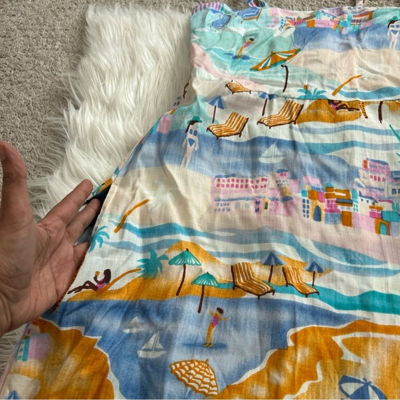 NWT Women’s Beach Print Maxi Dress in Pastel Multi - Picture 4 of 12